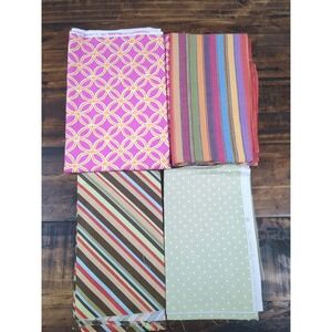 Lot of‎ Fabric, Circles and stripes, multicolor, 1lb 2oz